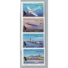 ARGENTINA 1990 GJ 2503/6 SERIE COMPLETA DE ESTAMPILLAS NUEVAS MINT U$ 4